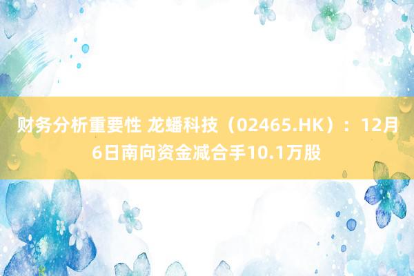 财务分析重要性 龙蟠科技（02465.HK）：12月6日南向资金减合手10.1万股