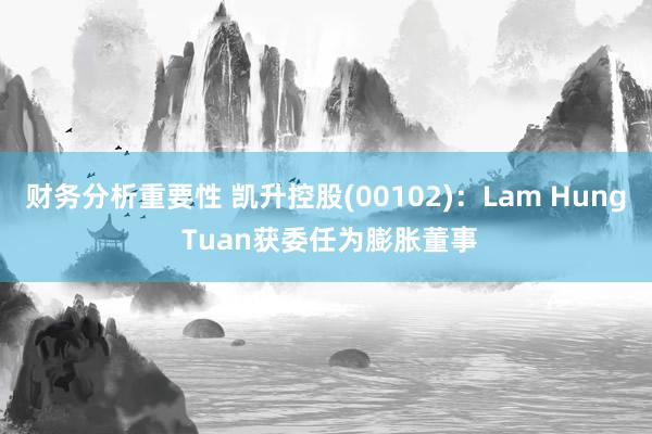 财务分析重要性 凯升控股(00102)：Lam Hung Tuan获委任为膨胀董事