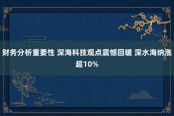 财务分析重要性 深海科技观点震憾回暖 深水海纳涨超10%